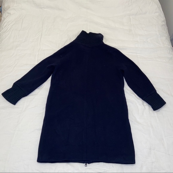 Turnover Navy Wool Blend Coat ๐ - Picture 5 of 7